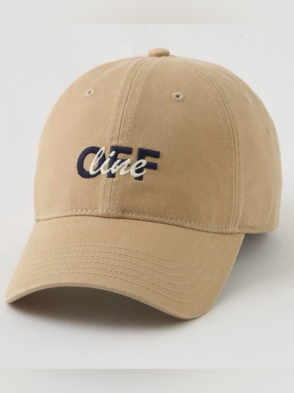 Aerie Offline Tan Embroidered Baseball Cap